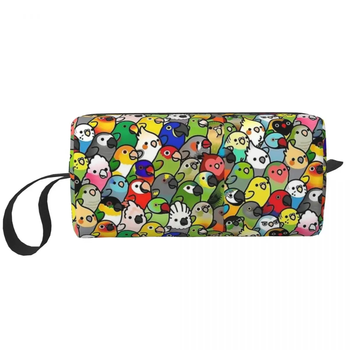 Большая косметичка Everybirdy с узором водонепроницаемая сумка радужная Тропическая