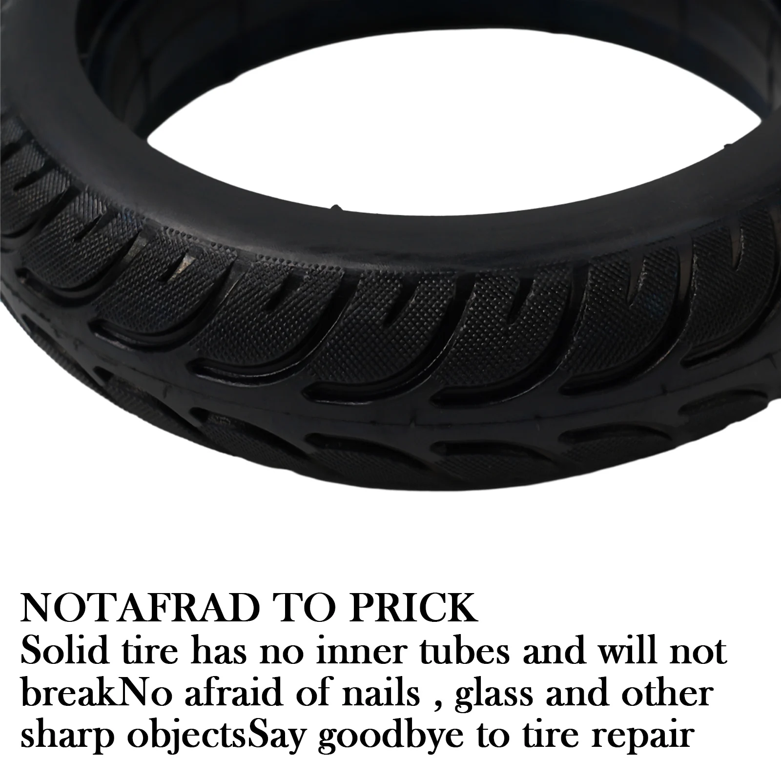 

Electric Bike Tube Rubber Tyre Electric Puncture-resistant Rubber Scooter Black For E-bike Rim Diameter 140mm Solid