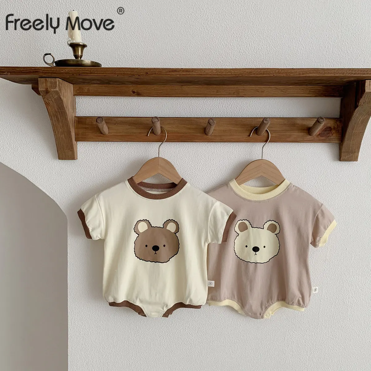 

Freely Move Baby Boys Girl Clothing Summer Infant Baby Boys Girls Bodysuits Short Sleeve Cartoon Toddler Baby Boys Jumpsuit