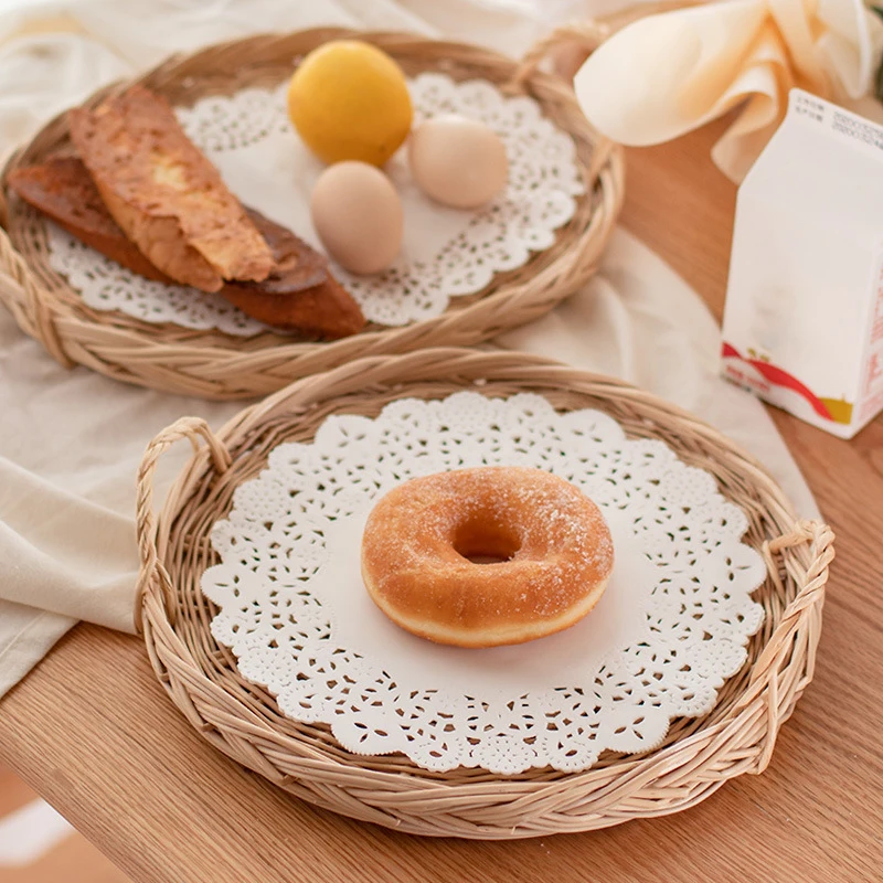

Handmade Rattan Storage Basket Vietnamese Wicker Bread Basket Wicker Hand Basket For Household Kitchen Organizer Storage Tray