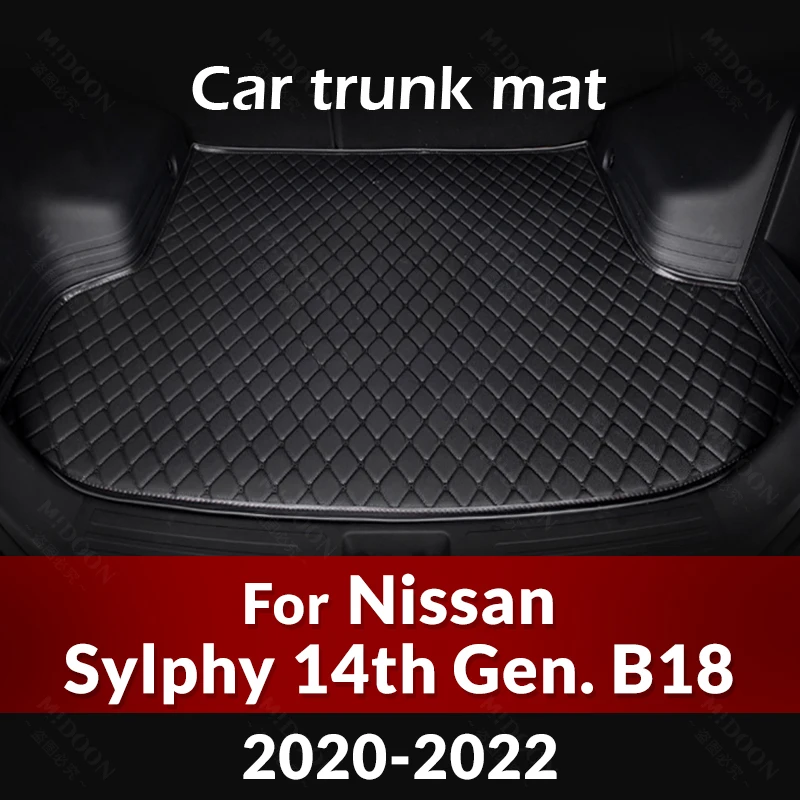 

Коврик для багажника автомобиля для Nissan Sylphy 14 поколения B17 2020 2021 2022 пользовательские автомобильные аксессуары автомобильное украшение интерьера