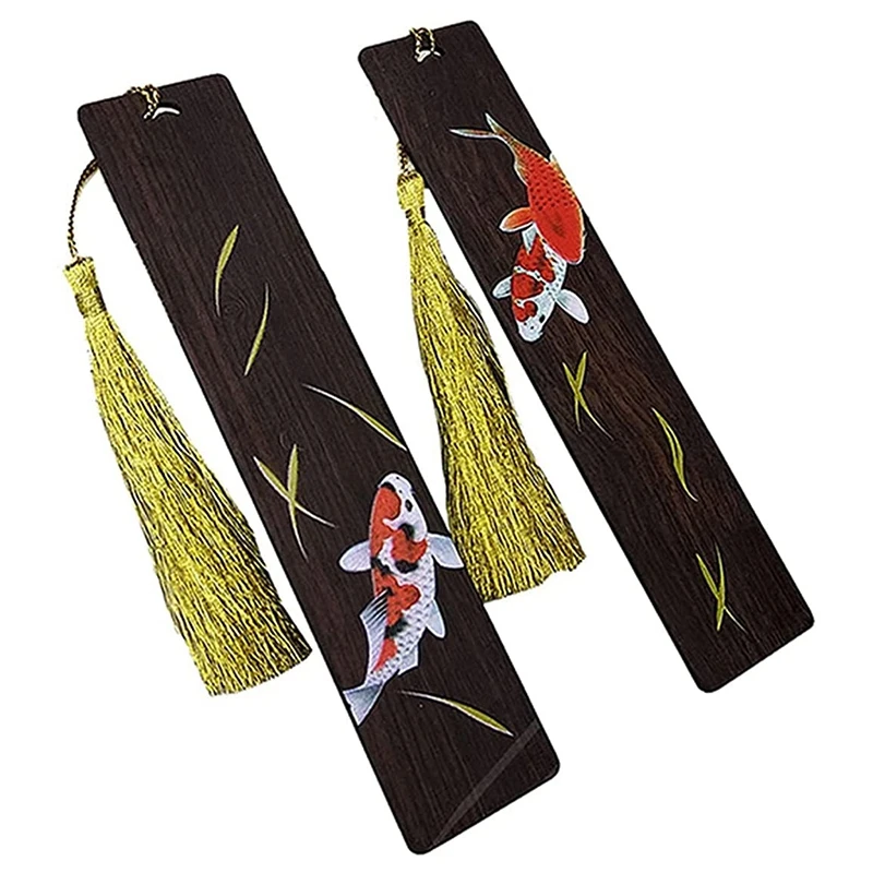 

Handmade Wooden Bookmark Gift Box Set, Wooden Bookmark With Tassels,A Unique Gift For Teachers, Students, Men And Women.