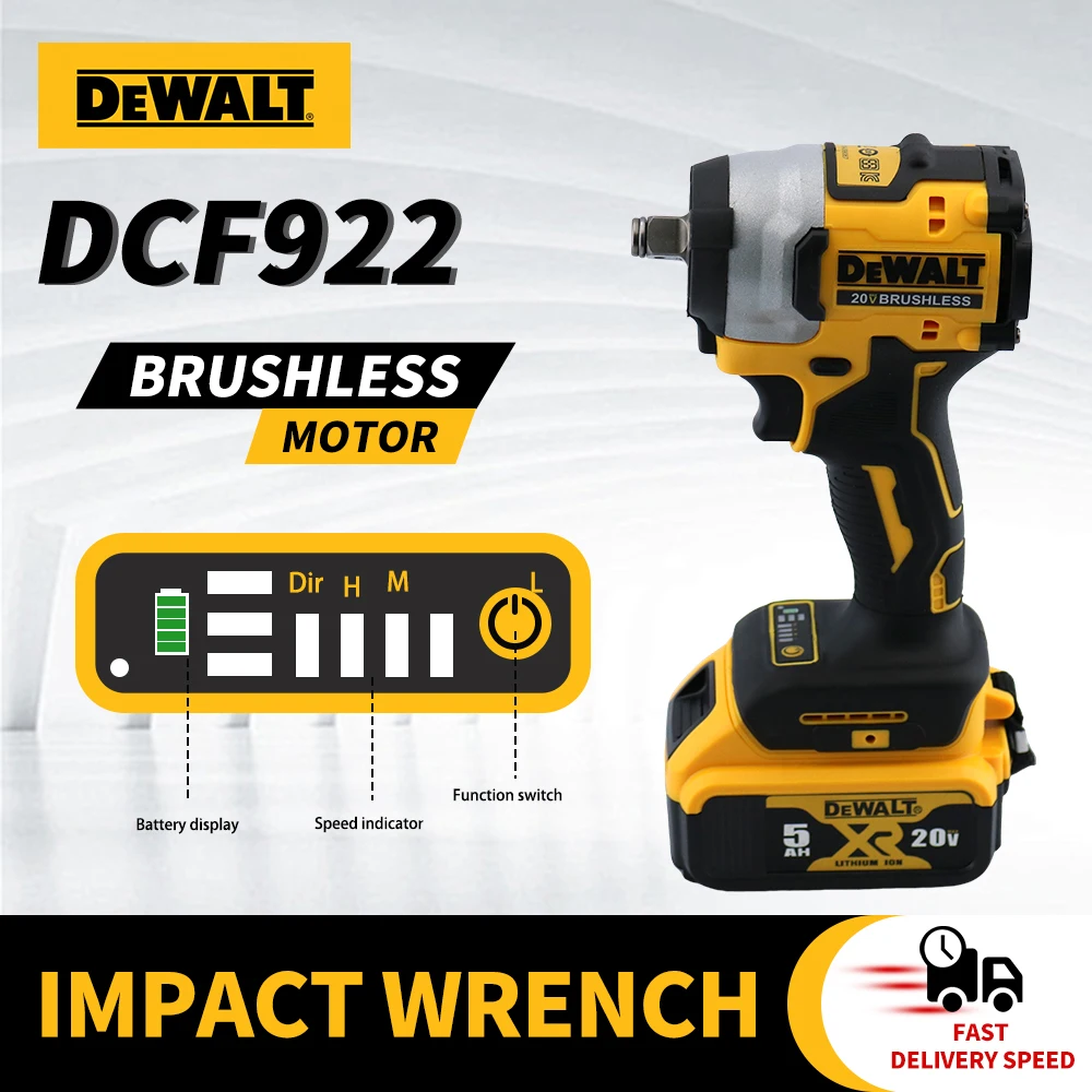 DEWALT Аккумуляторная электрическая дрель DCF922 с литиевой батареей