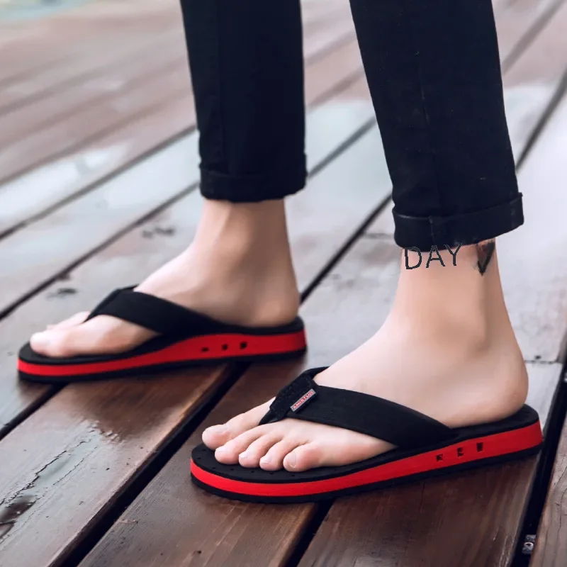 Мужские шлепанцы летние пляжные сандалии повседневные слипоны на плоской