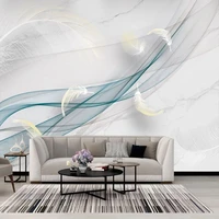 custom modern 3d light luxury marble smoke feather background wall mural wallpaper for bedroom walls papel de parede home d%c3%a9cor