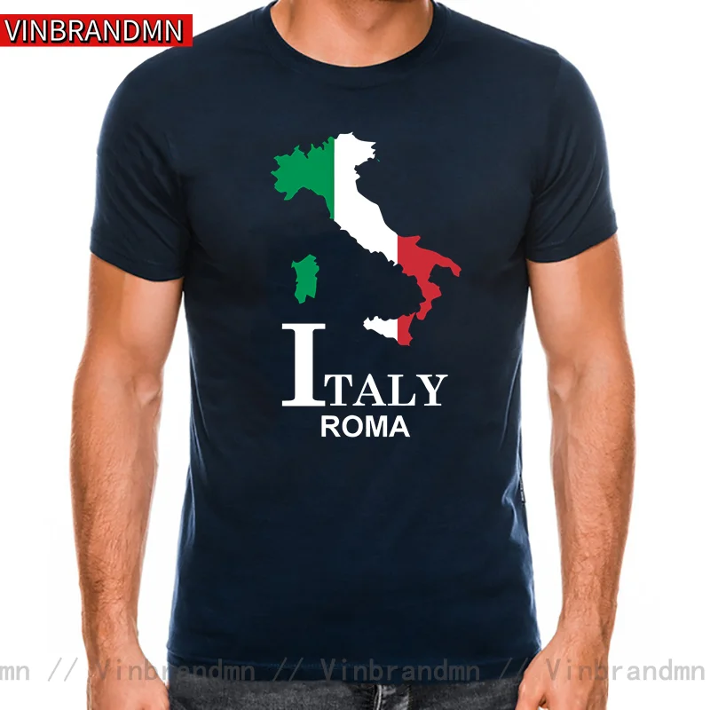 Мужская футболка с итальянской Италией и римскими ромами новая модная одежда