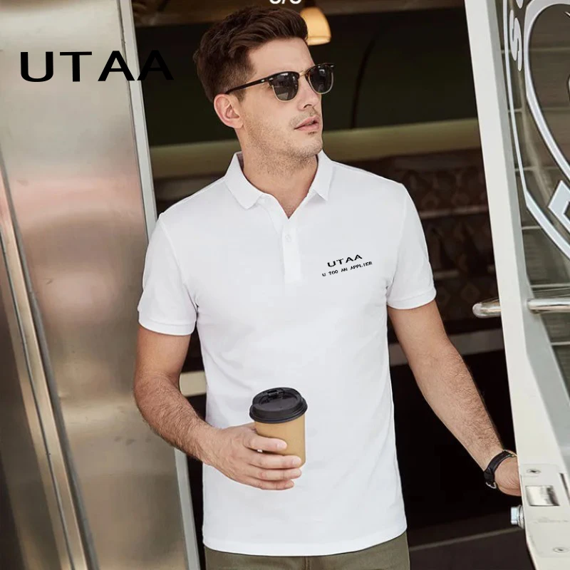 23 Summer New Breathable Golf T-shirt UTAA Brand Polo Shirt Men's Casual Short Sleeve Summer Men's Polo Shirt Sports T-shirt Top