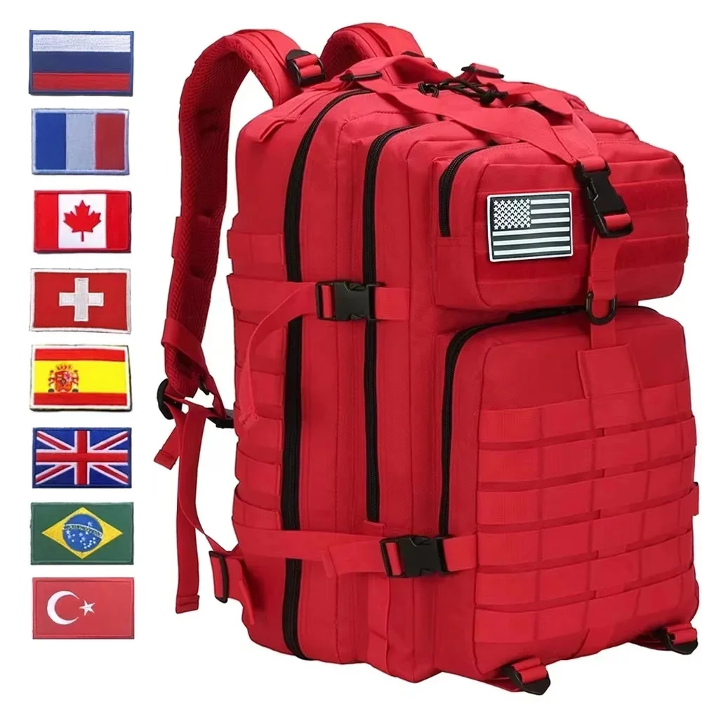 

Тактический рюкзак большой вместимости 50 л, тренировочная сумка для тренажерного зала, фитнеса, мужской уличный походный дорожный 3D-Рюкзак, армейский ранец