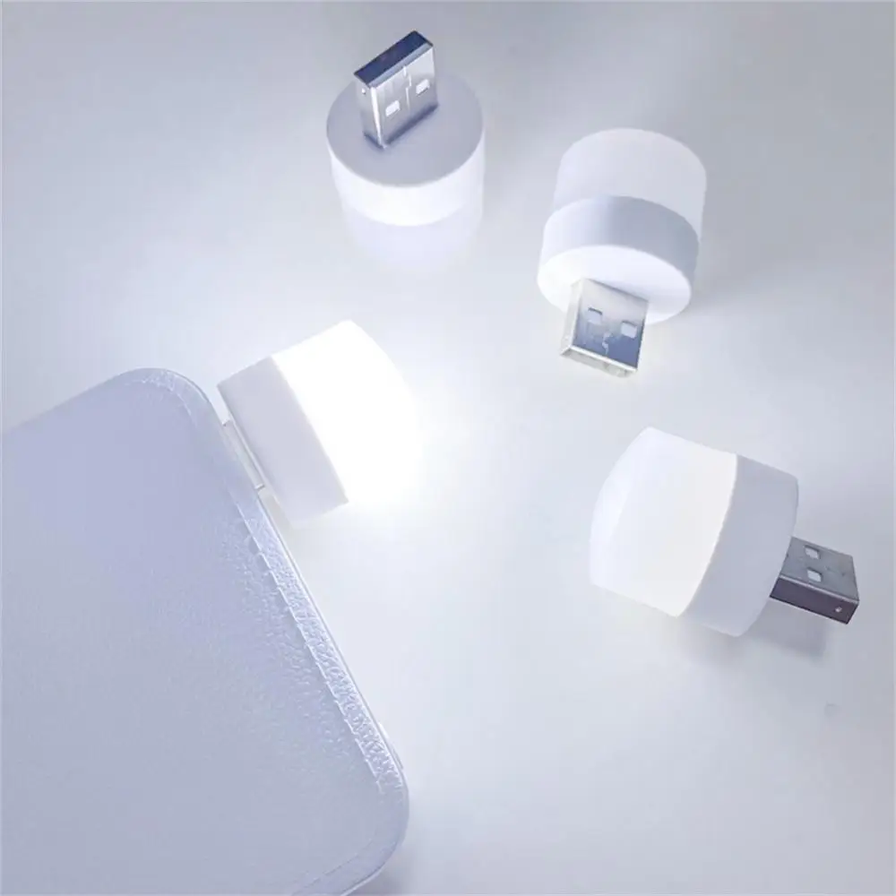 

Светодиодные ночные мини-светильники лампа освещения с интерфейсом USB, лампа с USB-разъемом, зарядка внешнего аккумулятора, лампы для книг, маленькие круглые лампы для чтения с защитой глаз