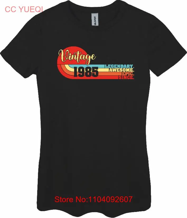 Женская облегающая футболка Легендарная потрясающая эпика на 40-летие с 1985