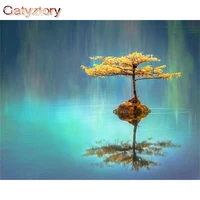 gatyztory painting by numbers diy tree landscape room decoration wall art paint by numbers for adults home decoration 60x75cm