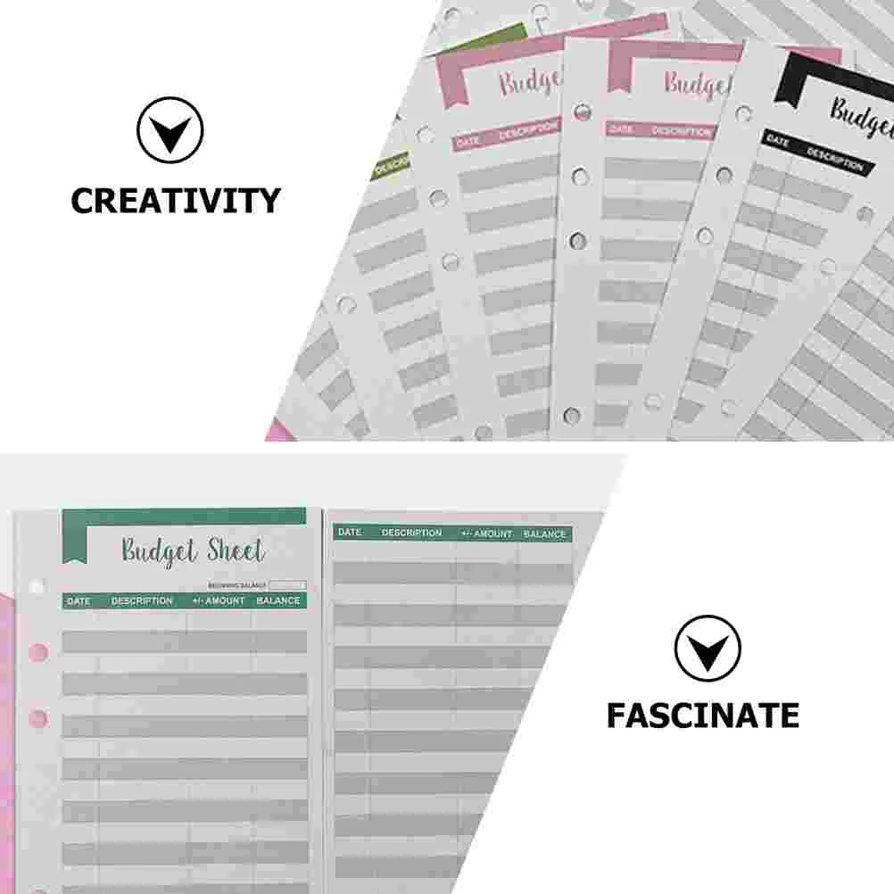 

Budget Book Binder Envelopes Cash A6 Binders Zipper Transparent Memo Pad Money Organizer Schedule Saving