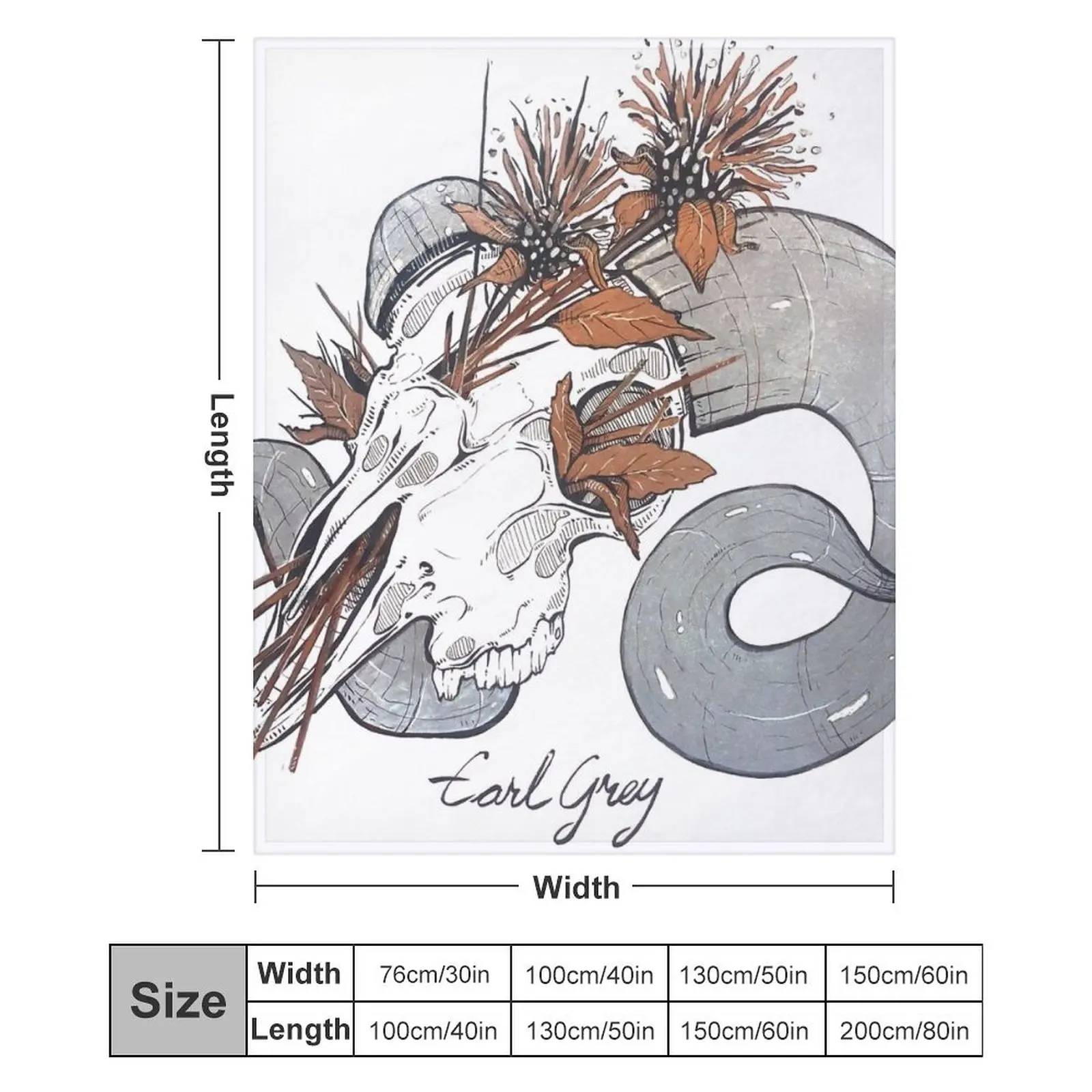 MorbidiTea - Earl Grey с черепом Ram покрывало для детской среды покрывала теплые одеяла