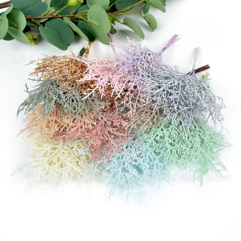 

2 шт. лесные мелкие предметы, эмульсионные листья, мясистый Рим, украшение для волос, аксессуары для шляпы, цветы, белые, морозные зеленые лис...