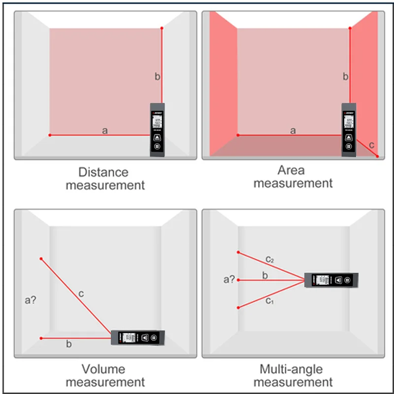 Умный лазерный дальномер SNDWAY 30 м перезаряжаемый