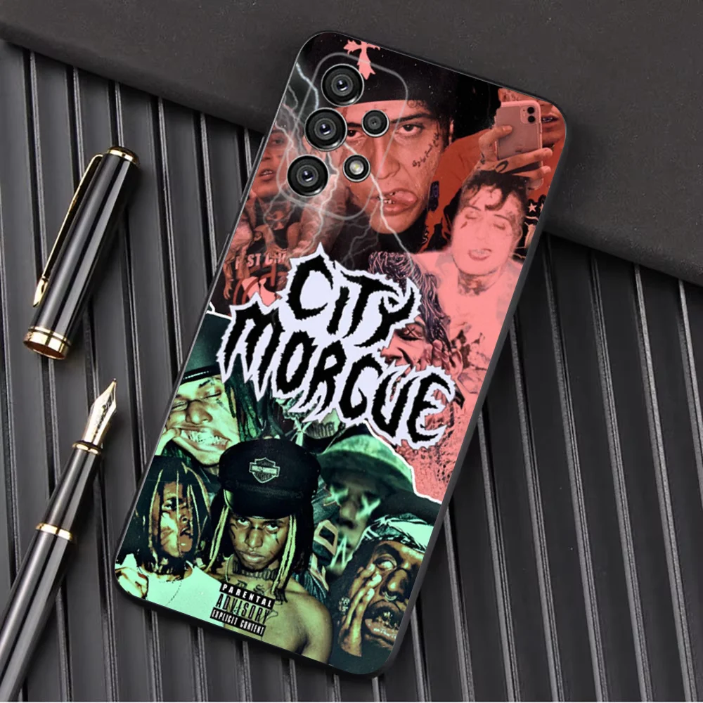 City M-Morgue Phone Case For Samsung Galaxy A13 A21s A22 A31 A32 A52 A53 A71 A80 A91 Soft Black Shell