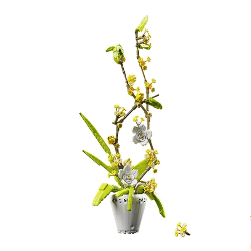 

Orchid Building Block Flower Series Bonsai Girl Build Toy Flowers Adult Flower Arrangement Assembly Toys For Gifts