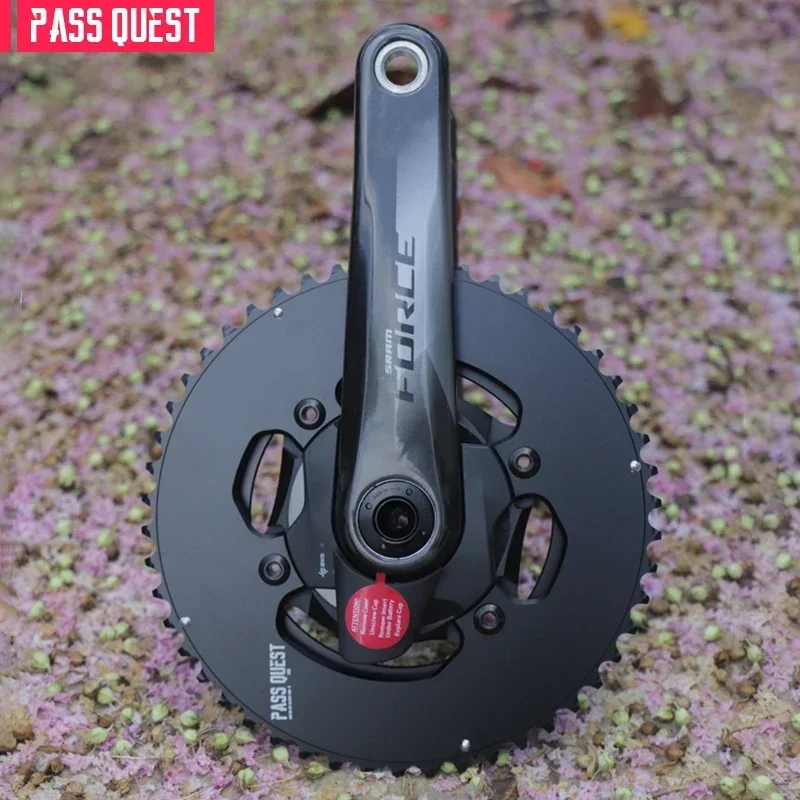 Двойное кольцо для цепи PASS QUEST 107 bcd 2X с 4 болтами SRAM FORCE Quarq Power Meter AXS 12 скоростей