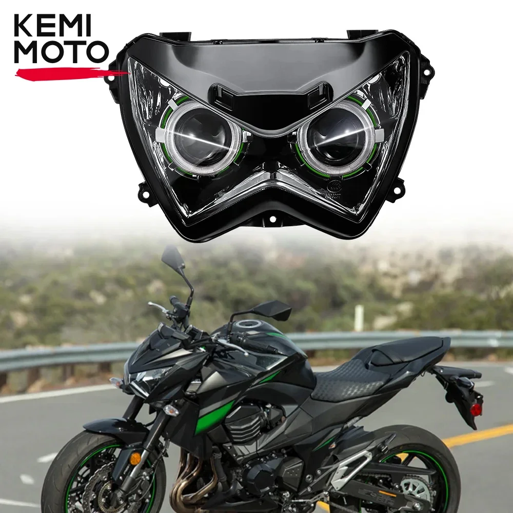 Фара для Kawasaki Z800 Z250 2013 2014 2015 2016 ангельский глаз HID-проектор изготовленные на заказ