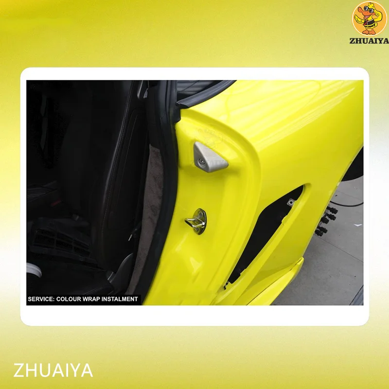 ZHUAIYA Hyper Gloss Lemon Yellow виниловая пленка Автомобильная упаковка для автомобильной