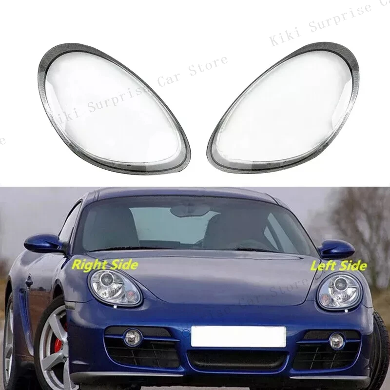 Крышка объектива фар автомобиля для Porsche Cayman Boxster 987 2004 2005 2006 2007 замена абажура