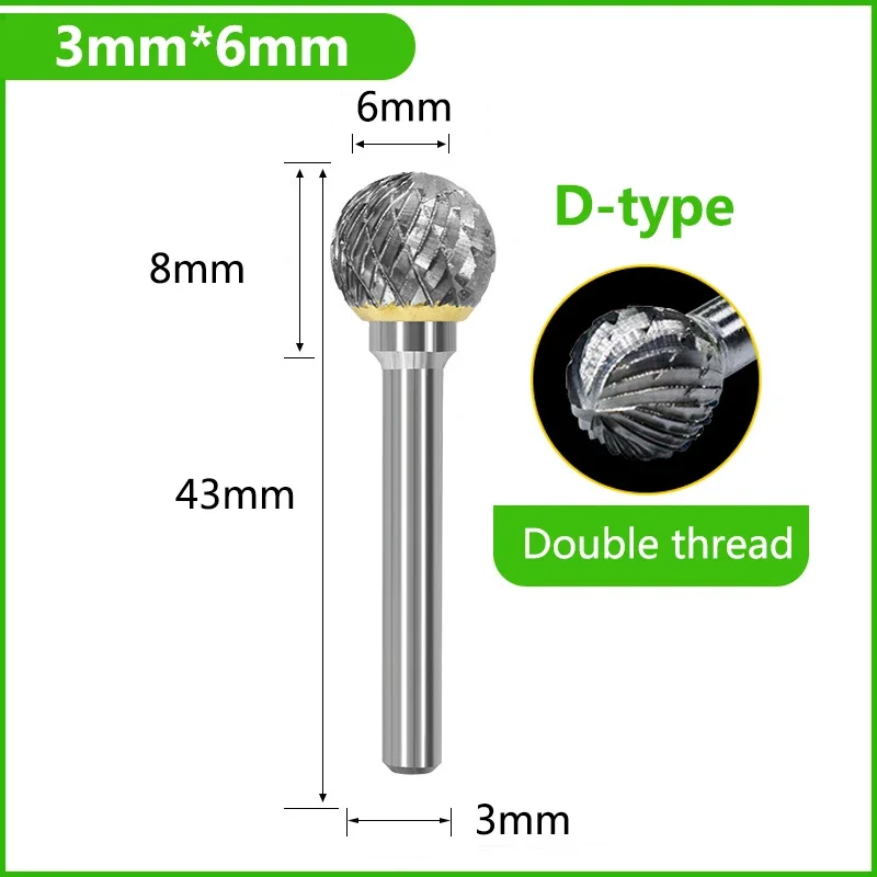 

Вольфрамовая шлифовальная головка 6 мм