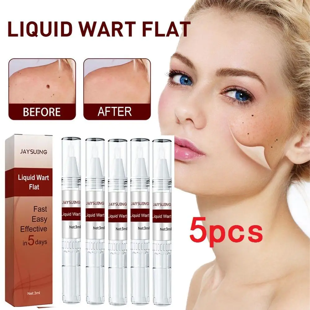 

1/3/5pcs Wipe Off Tags Moles Pen For Warts Foot Remover Liquid Wart Removal Treatments Pen Smoothing Skin Beauty