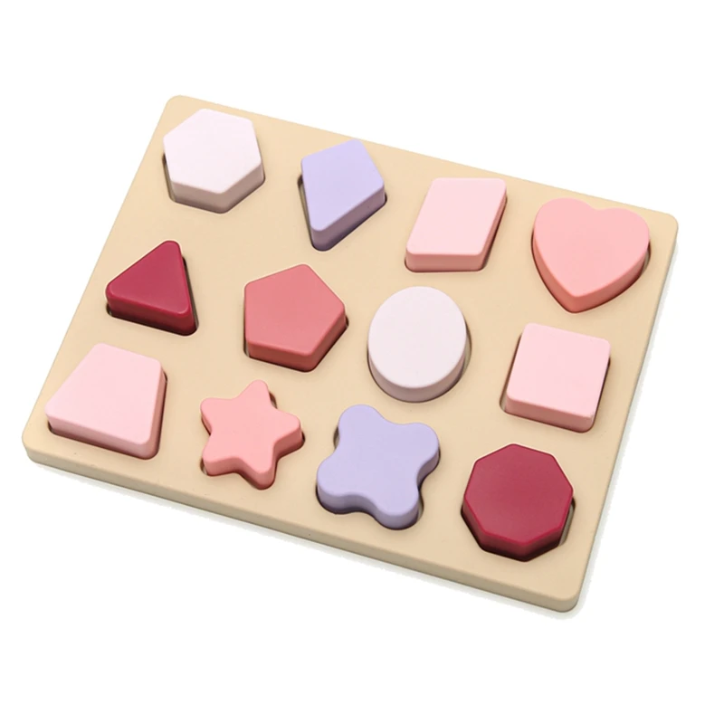 

Детские Силиконовые игрушки геометр головоломка встроенные штабелируемые игрушки Обучающие игры детские подарки