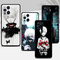 hot anime tokyo ghoul for oppo gt master find x5 x3 realme 9 8 6 c3 c21y pro lite a53s a5 a9 2020 black phone case cover shell