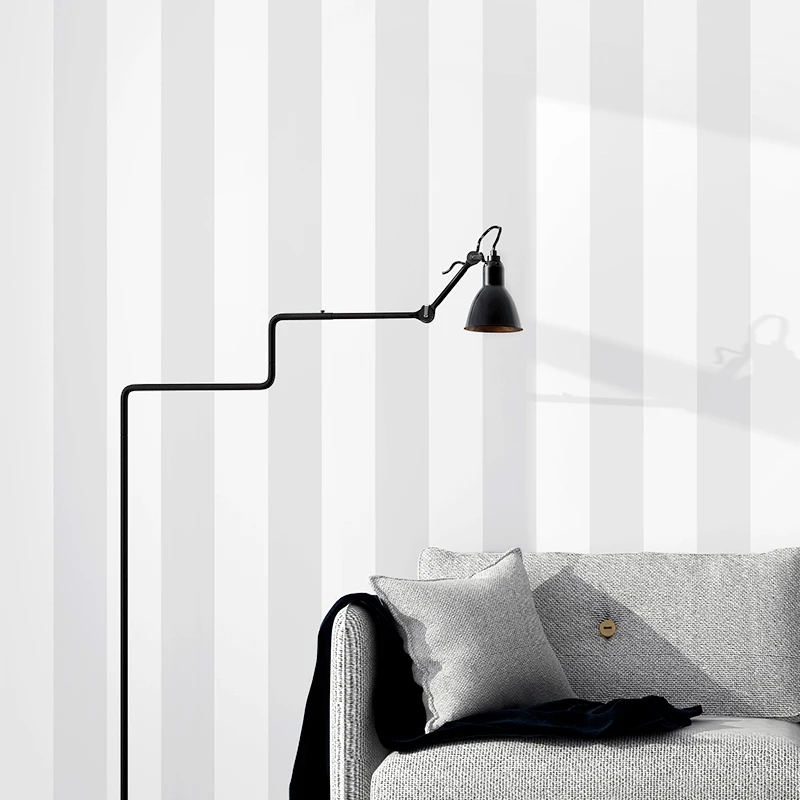 

Nordic Style Ins Modern Minimalist Gray Black and White Vertical Stripes Living Room Bedroom Clothing Store Wallpaper ZS