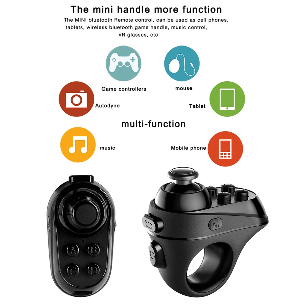 Bluetooth-compatible Gaming Finger Mouse Game Controller Handle Adapter Gaming Mice Gamer Pages Function Support Android iOS