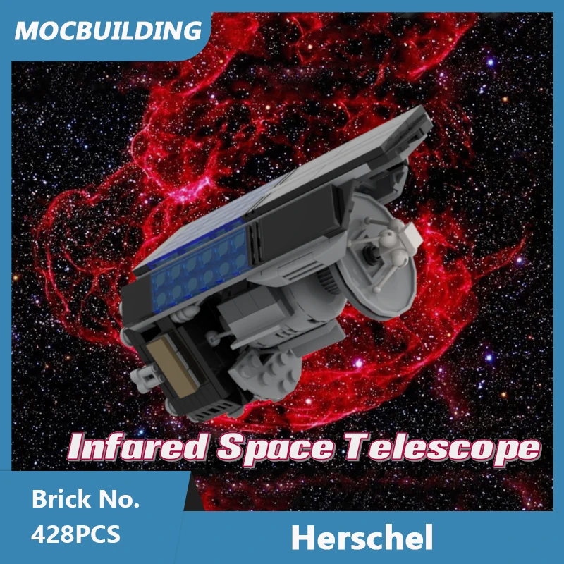 

MOC Building Blocks Herschel Infrared Space Telescope Model DIY Assembled Bricks Educational Creative Display Toys Gifts 428PCS
