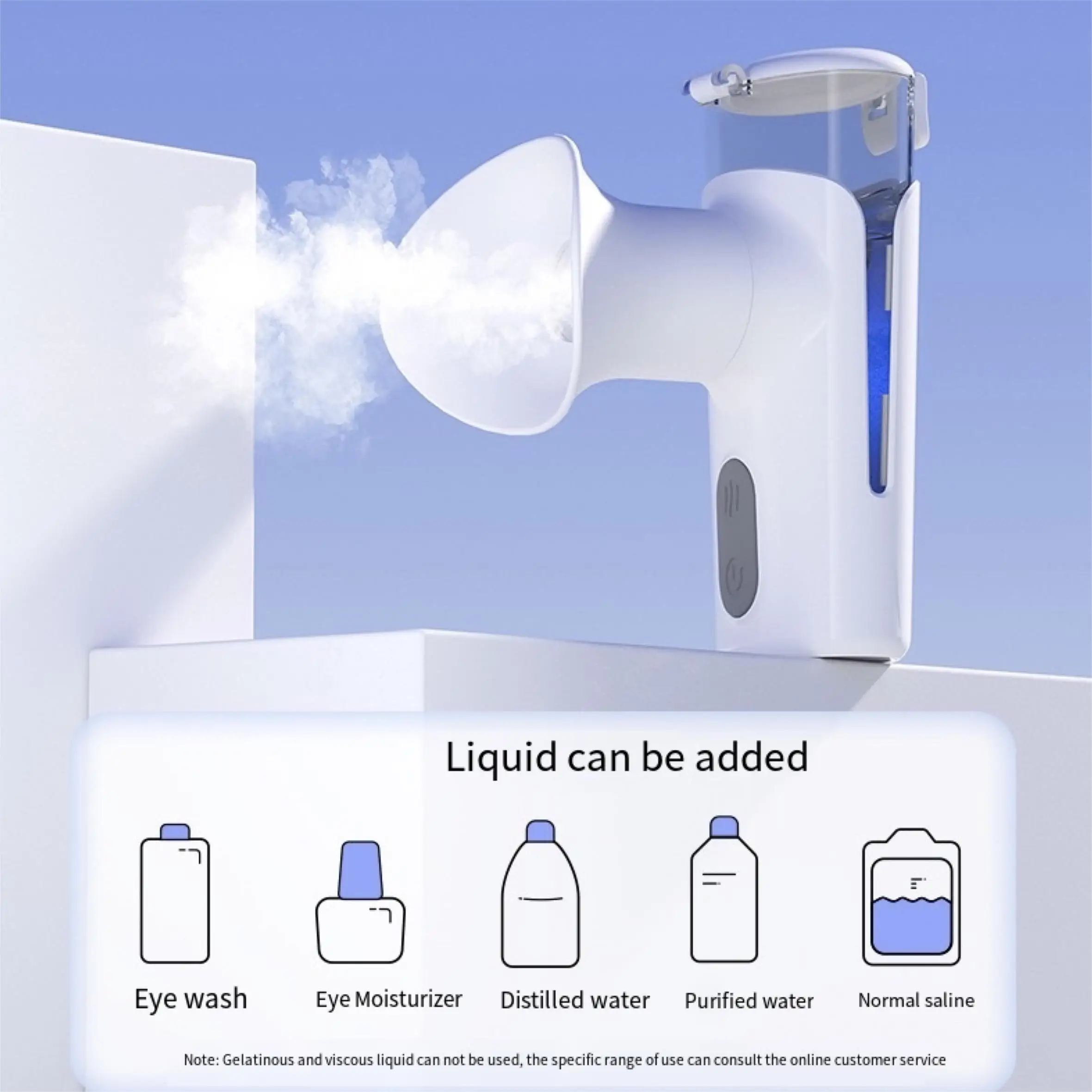 

Nano Sprayer Hot Cold Eye Facial Vaporizer Mini Portable 15ML Face Steamer for Eyes Warm Care Facial Cool Moisture