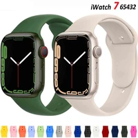 strap for apple watch band 44mm 45 mm 42mm 41mm 40mm 38mm silicone luxury watchband bracelet iwatch series 3 4 5 6 se 7 band