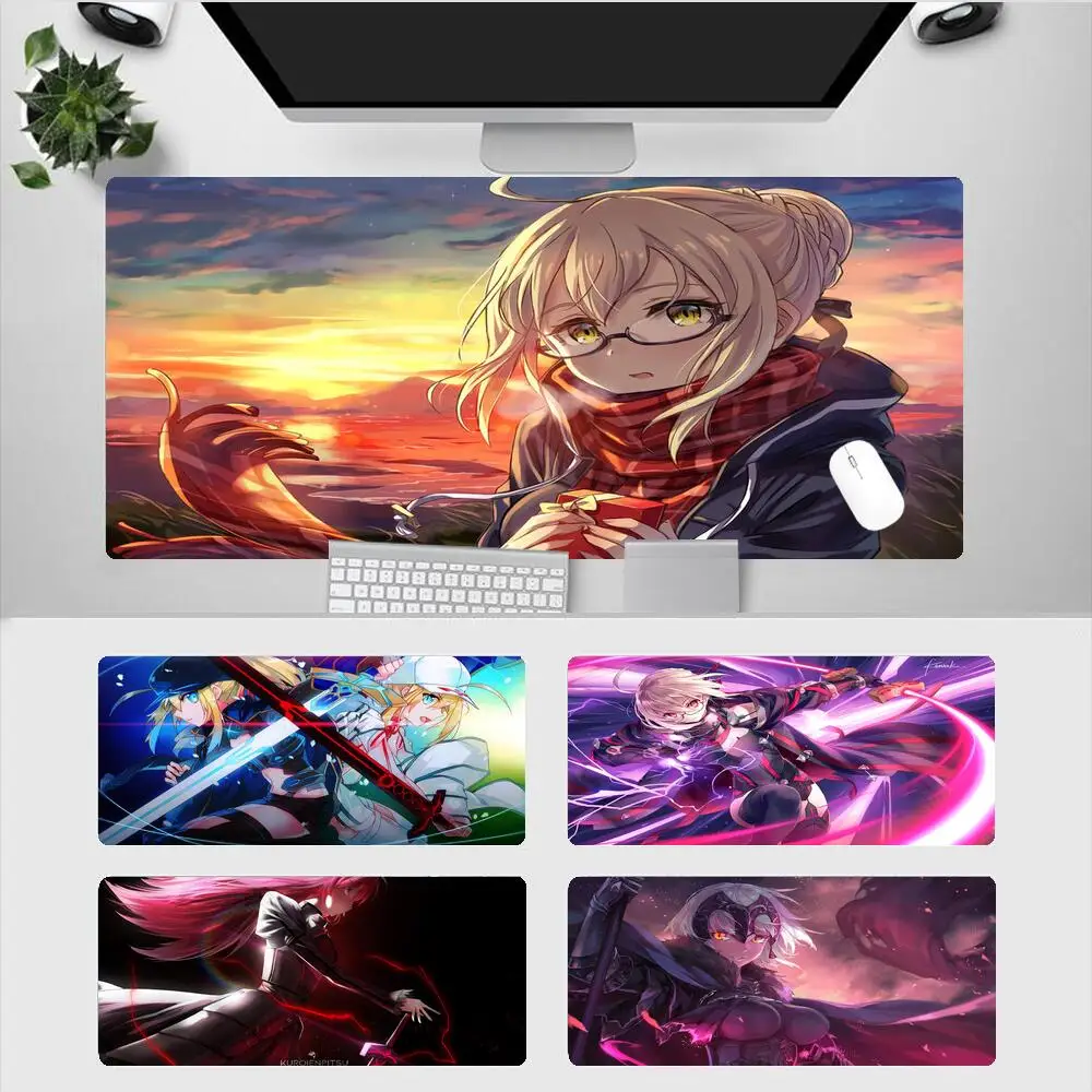 

Fate Grand Order Anime Mouse Pad Gamer Gaming Accessories Keyboard Desk Mat Office Laptop Kawaii Pc 900X400 Xxl Mousepad Large