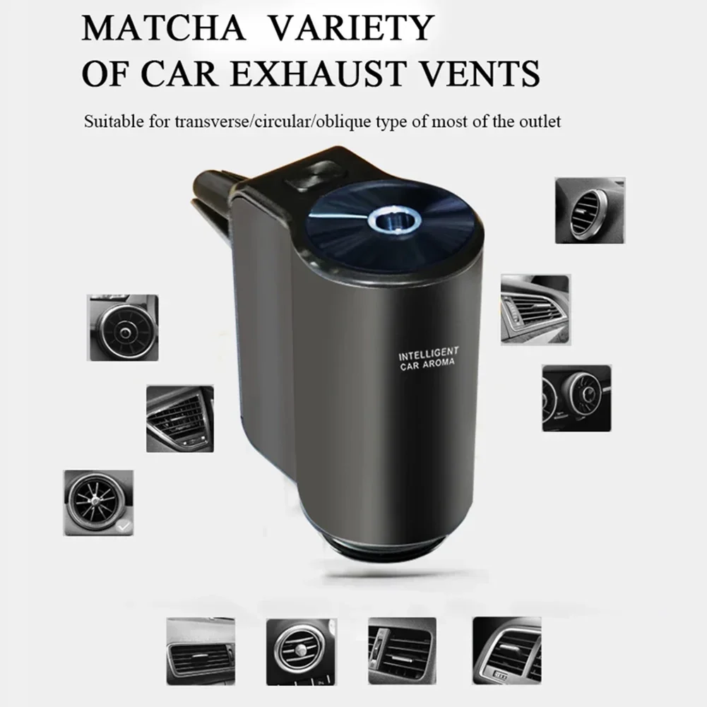 Автомобильный аромадиффузор 10 мл алюминиевый сплав 220 мАч 2 Вт + ABS очищает