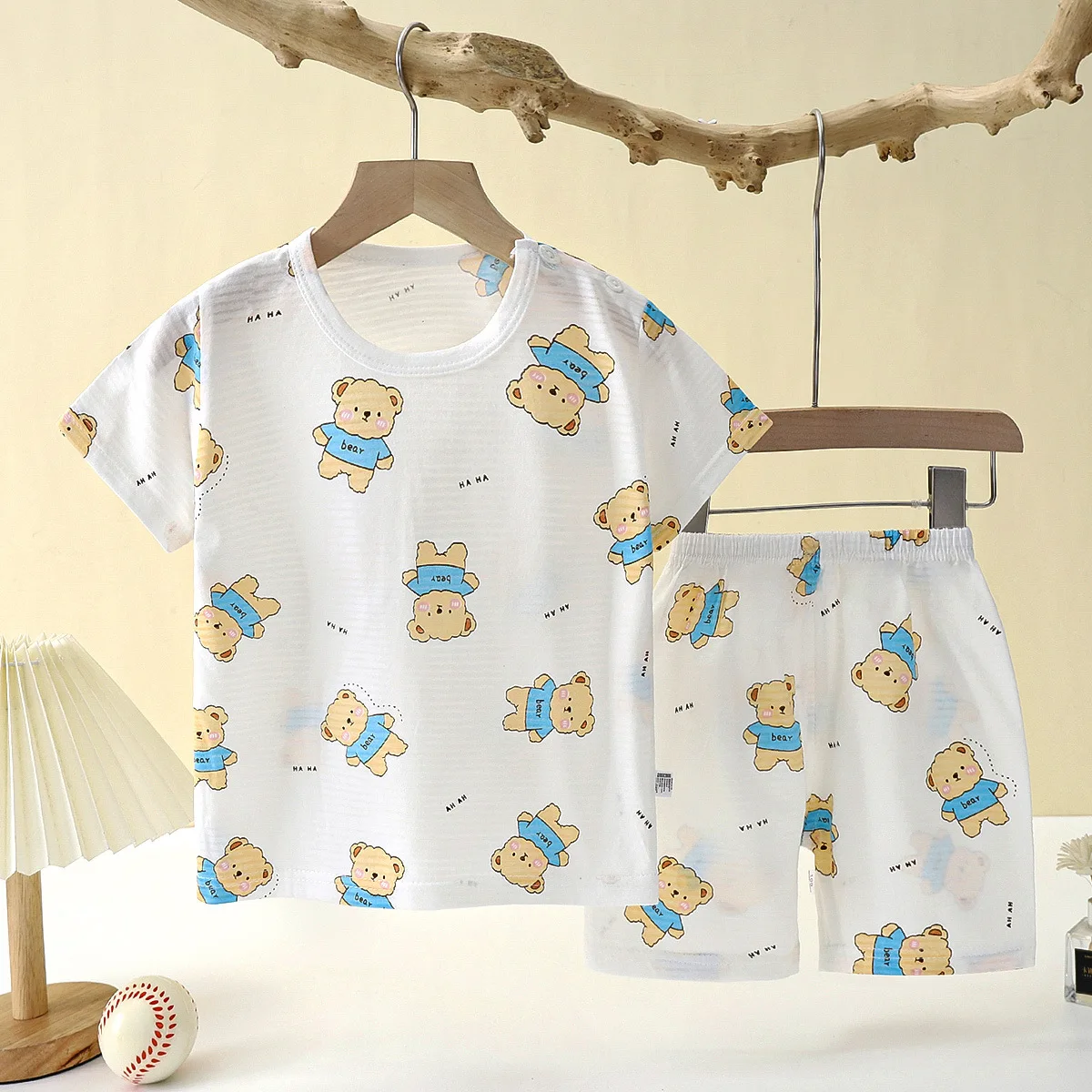 New Summer Children Home Clothing Pajamas Baby Underwear Set Thin Section Kids Clothes Boys Girls Two-piece Clothe Set images - 6