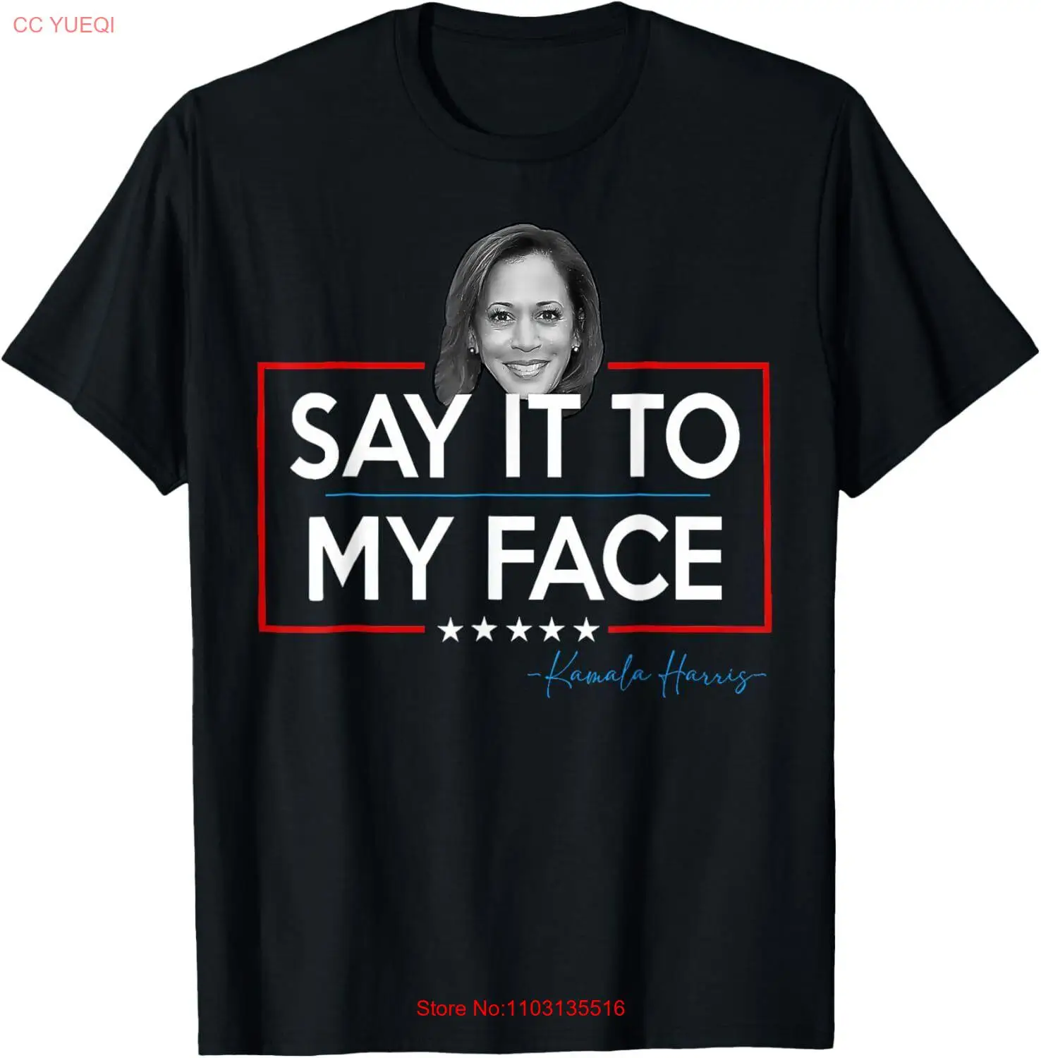 Забавная футболка с изображением Камени-Харриса Трампа