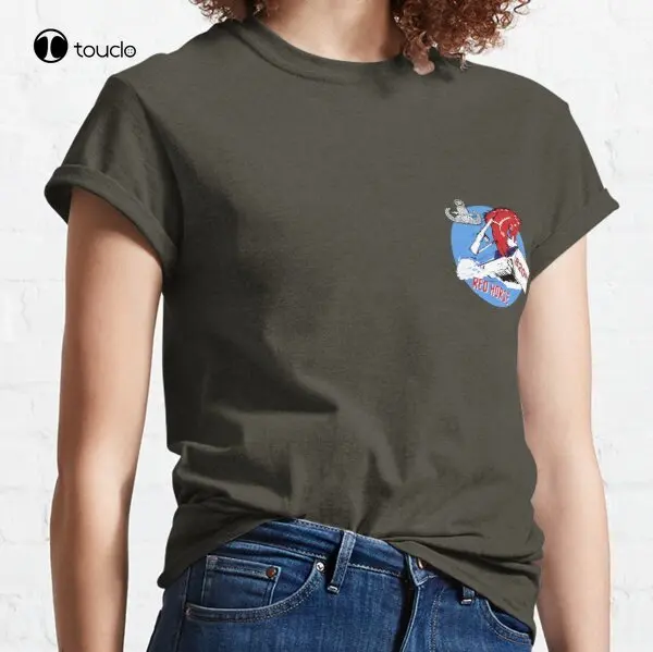 

Af 820Th Eod Red Horse Classic T-Shirt Tee Shirt Black Shirt Women Custom Aldult Teen Unisex Digital Printing Tee Shirts Tshirt