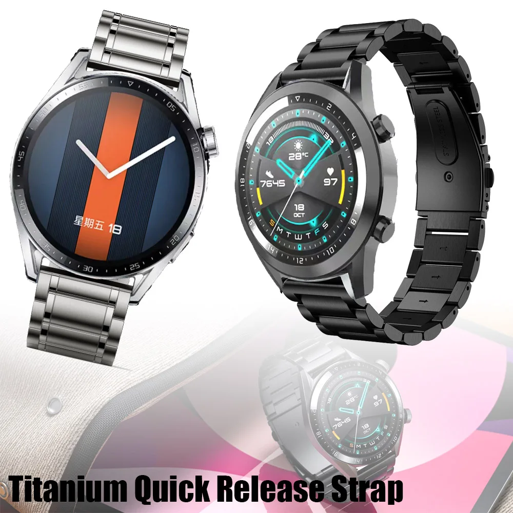 

Ремешок титановый для Huawei Watch Gt 2 Pro, быстросъемный спортивный оригинальный браслет GT 3 46/42 мм/GT Runner/GT2e, сменный Браслет