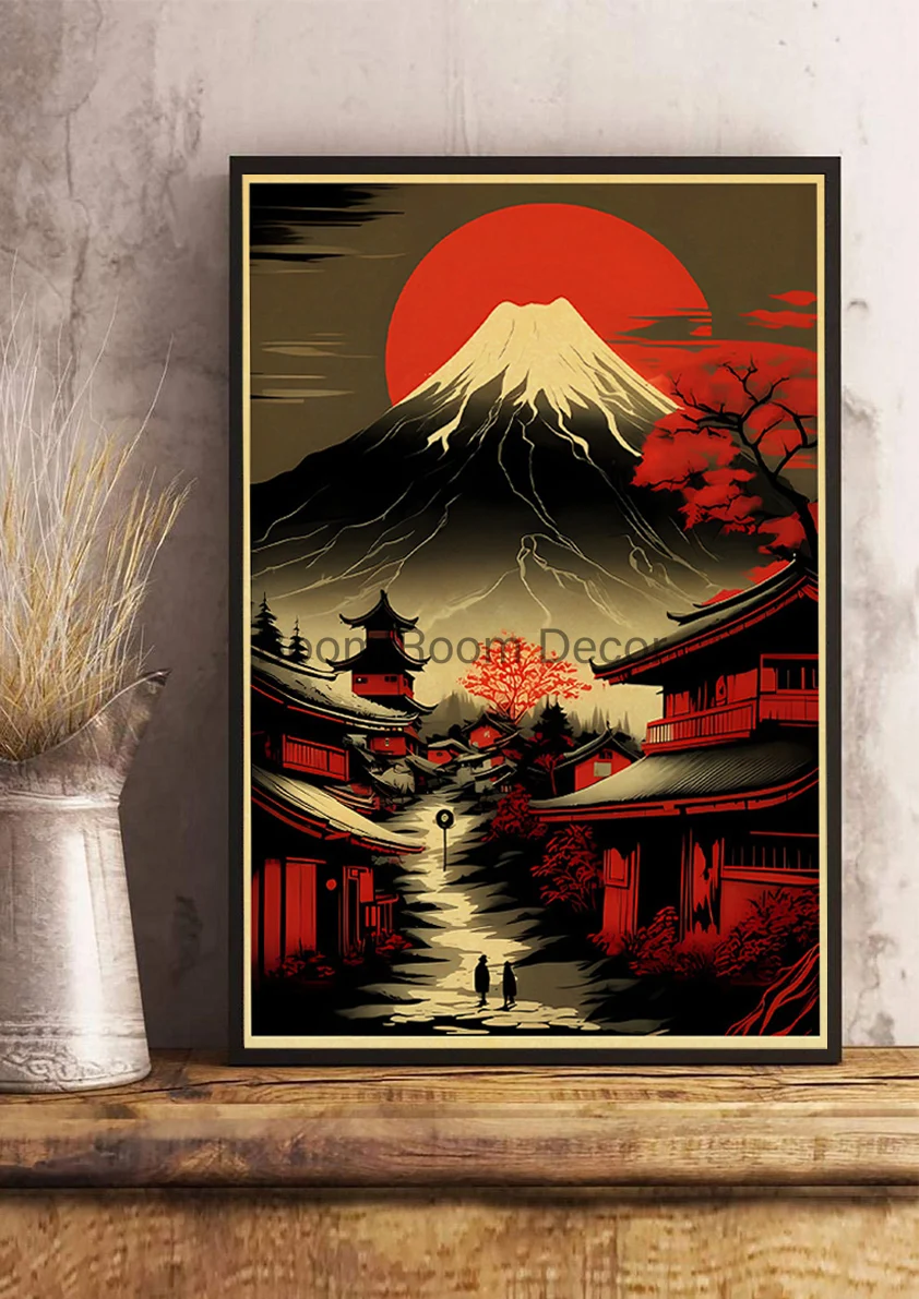 Японский природный пейзаж плакат