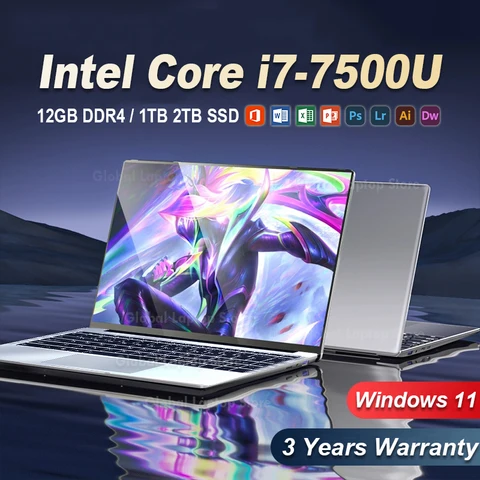 Ноутбук, 14.1", 12ГБ/1ТБ, i7-7500U, Windows