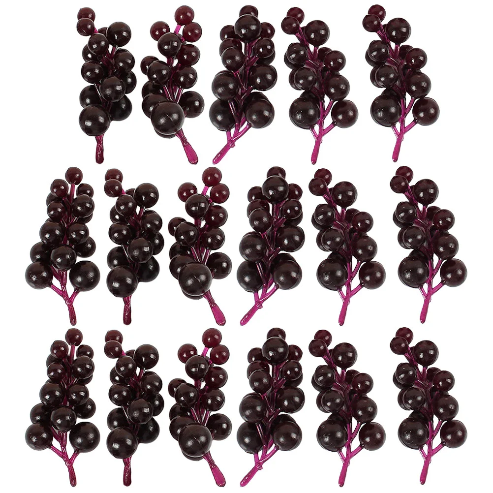 

20 Bunches Lifelike Grape Model Artificial Pendant Home Accessories PVC Figurine Decor Photo Prop Clusters Fruits Decors
