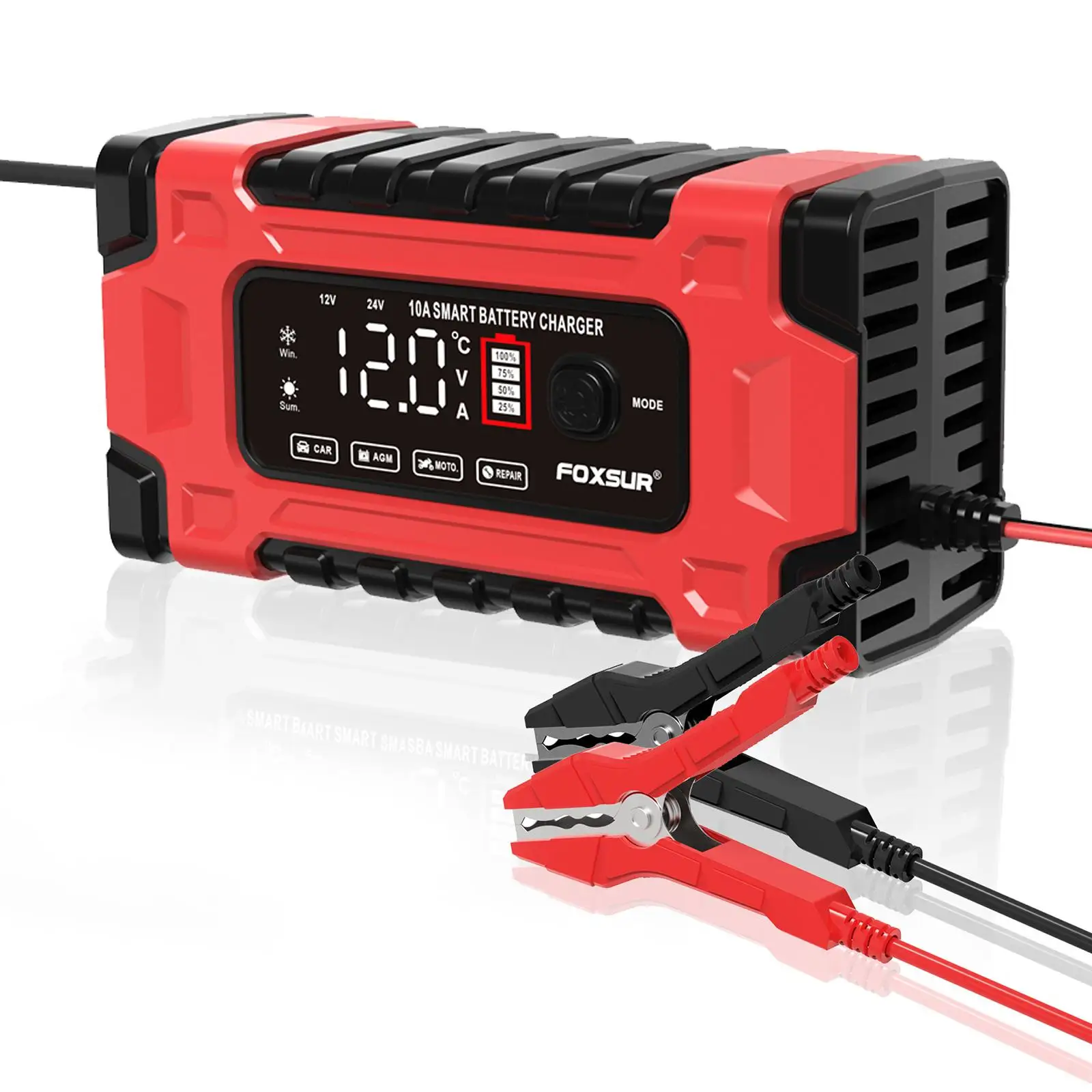 Автомобильное зарядное устройство со светодиодным дисплеем 12 В 24 полностью