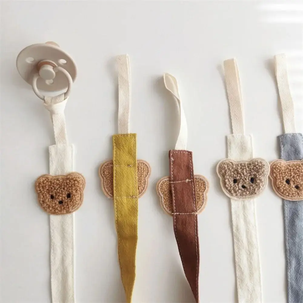 Цепочка для соски-пустышки с мультяшным медведем