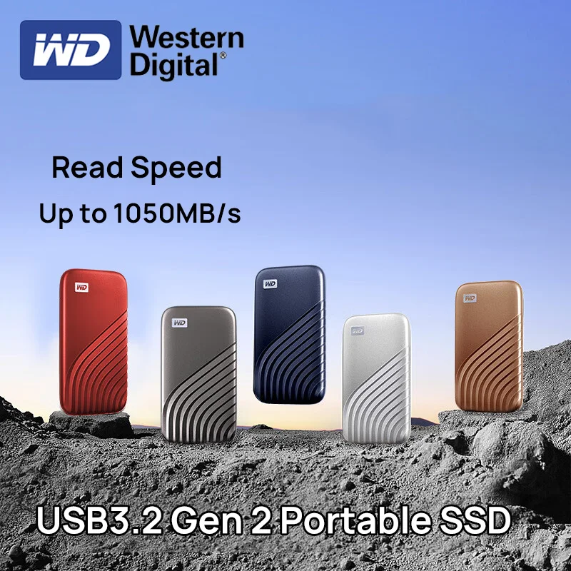 

Western Digital WD PSSD 500G 1TB 2TB 4T NVMe External Portable Solid State Drive USB-C 3.2 Gen 2 Hard Drives for PS5 Laptop PC