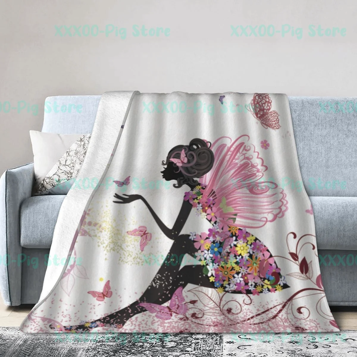 

Sexy Woman Long Hair Bikini Art - 3D Printed Throw Blanket Flannel Blanket for Bed Travel Fashion Bedspread Fleece Blanket