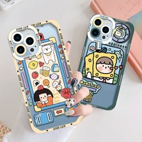 cute bear cartoon phone case for iphone 11 12 13 pro max xs x xr 7 8 plus se 2020 bumper soft tpu shockproof cover fundas