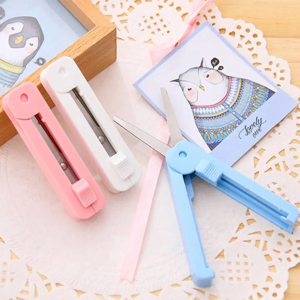 

Student Stationary Paper-Cutting DIY Mini Fodable Scissor Handcraft Scissor Safe Folding Scissor Handwork Art Tools