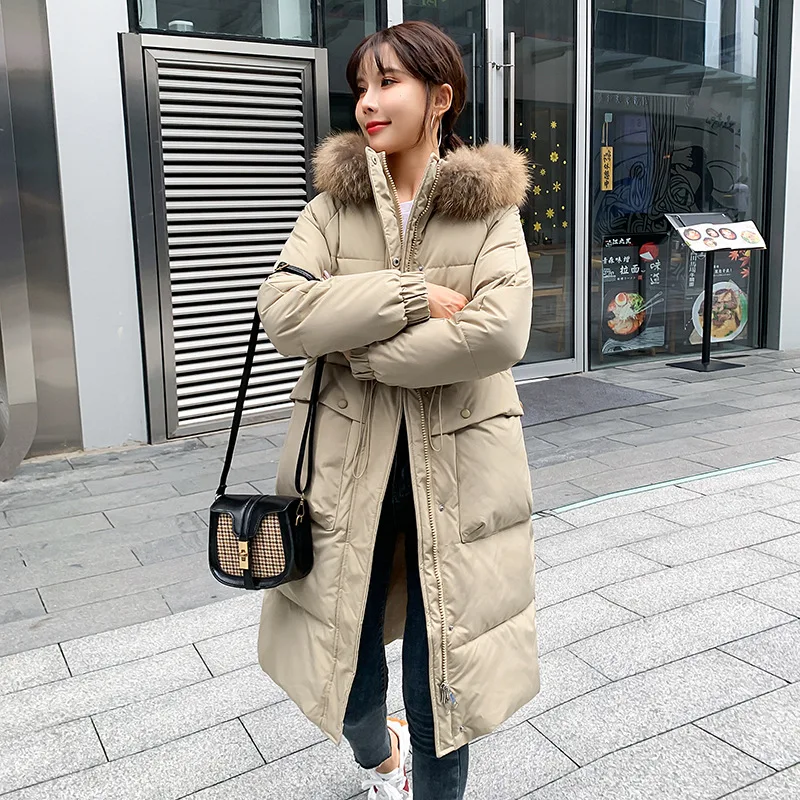 Cotton Padded Jacket Women Korean Fashion Fur Collar Thicken Warm Jackets 2022 Winter Solid Casual Cotton Outwear Female Y937